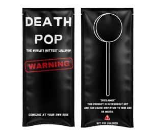 A package of a spicy lolly