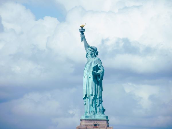 A photo of the statue of Liberty in New York City