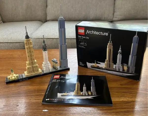 A LEGO set of the New York City skyline
