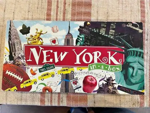 The box of New York City-themed monopoly