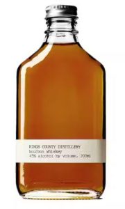 A bottle of whiskey from a brewery in New York City
