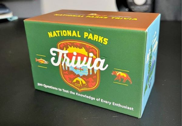gifts for trivia lovers A box of the National parks trivia game