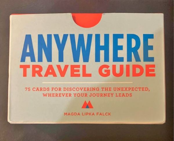 gifts for a daughter traveling abroad A deck of cards with "Anywhere travel guide"