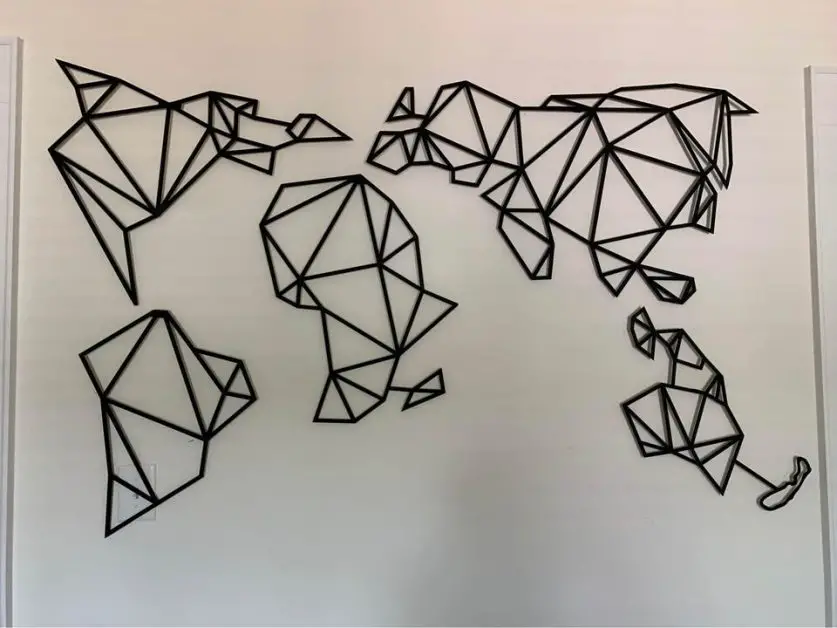 gifts for a daughter traveling abroad A geometrical metal world map