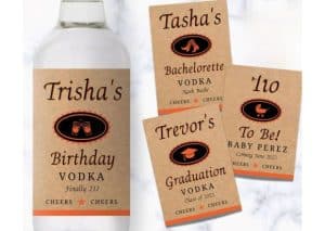 gifts for vodka lovers Personalized label for vodka bottle