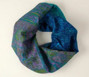 Indian gifts An infinity scarf made from old saris in India
