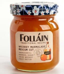 A jar of marmalade with whiskey