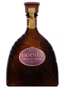 A bottle of Godiva chocolate liqueur