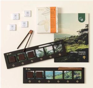 A tasting set of chocolate