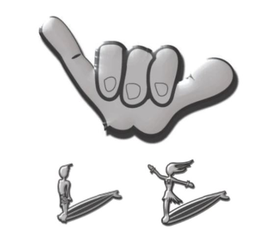 gifts for surfers surfing-themed emblems for the car