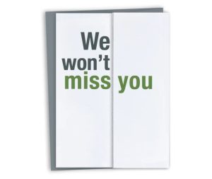 funny new job wishes Funny new job card message that is foldable