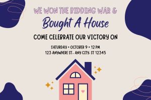 funny housewarming invitation messages Funny housewarming invitation message "We won the bidding war & bought a house! Come celebrate our victory on