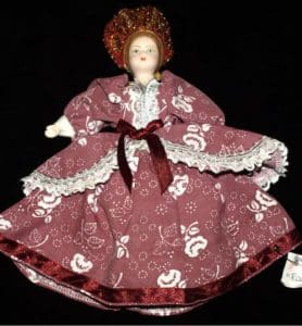 A handmade porcelain doll from Hungary
