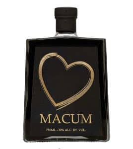 A bottle of Macum, palinka