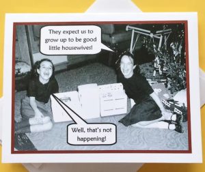 funny international Women's Day quotes Funny International Women's Day messages card with an old photo