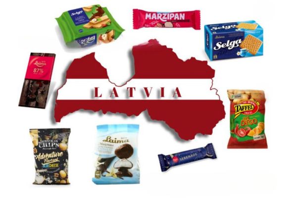 Latvian gifts A Latvia gift box filled with snacks