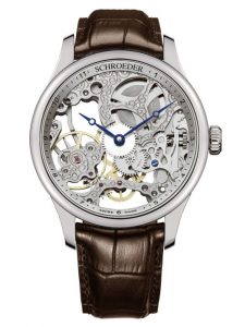 A silver watch from a Luxembourg brand