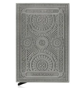 A pewter card holder made in Malaysia