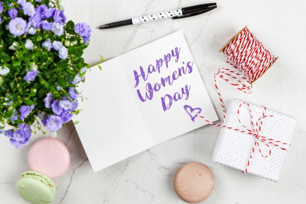 funny international Women's Day quotes A card with Happy International Women's Day