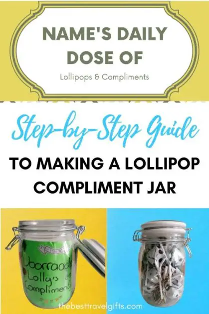 Step-by-step guide to Personalized DIY Lollipop Holder Idea with three images of a jar