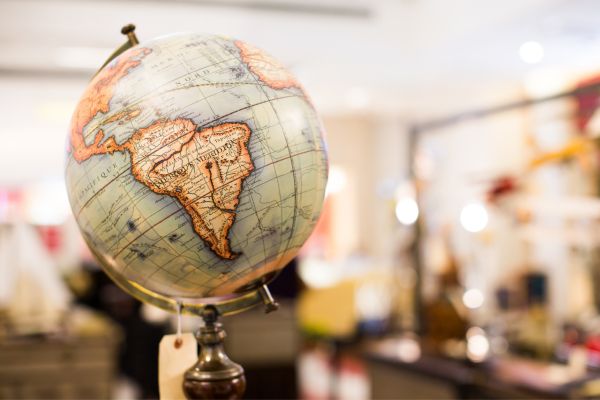 An image of a vintage globe
