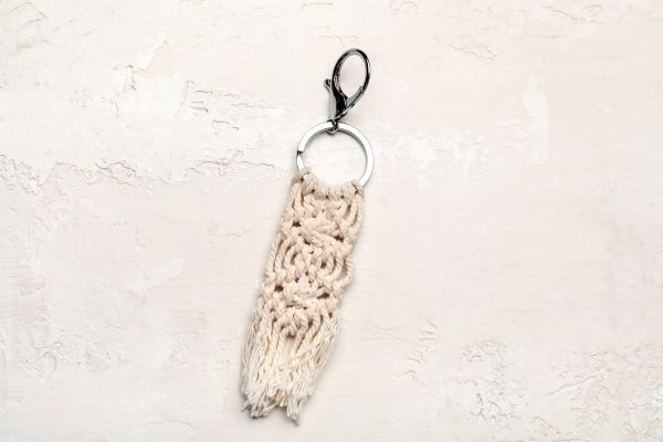 A selfmade keychain from rope