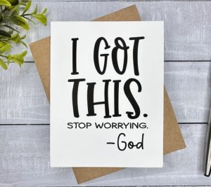 funny good luck quotes Funn card with "I got this, by God" card