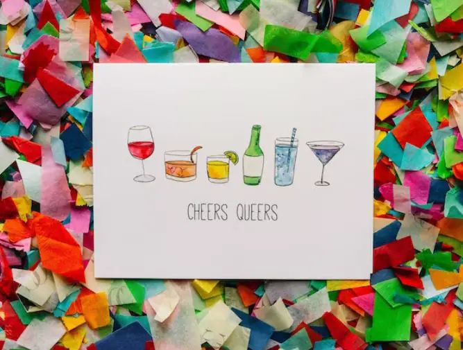 funny pride quotes A card for pride month qith cocktails