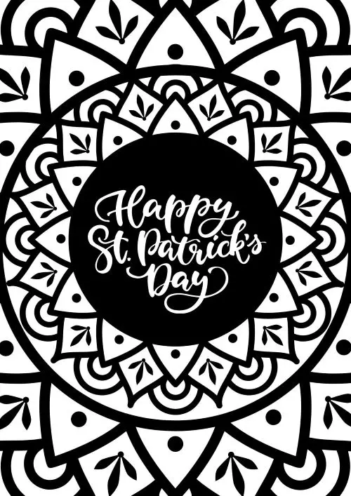 st-patrick-day-coloring-18 Mandala Happy St Patrick's Day coloring page