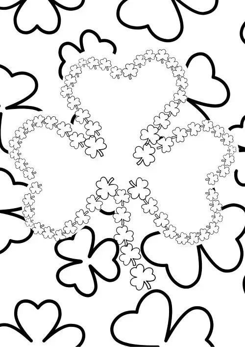 st-patrick-day-coloring-20 Shamrock St Patrick's Day coloring sheet