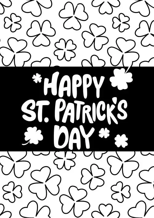 st-patrick-day-coloring-21 Happy St Patrick's Day free template